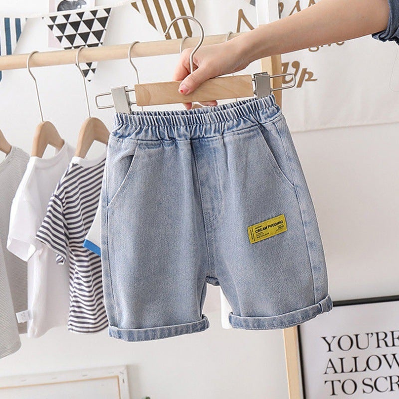 Boys' Baby Denim Shorts New Korean Style Children'S Summer Thin Mid-Length Pants Boys' Western Style Five-Length Pants Trendy Children'S Wear - Image 3