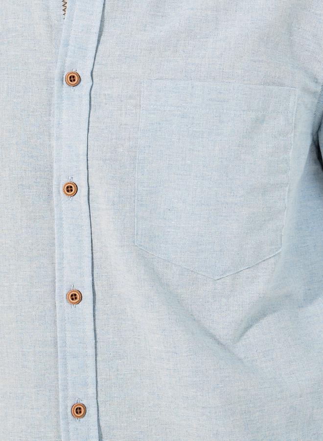 Styli Contrast Stitch and Loop Detail Regular Fit Shirt  - Image 3