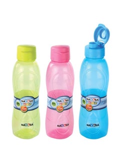 NAYASA Water Bottle Set of 3 Bottles Fridge Water Bottle - Jolly Assorted Colors  - Image 1
