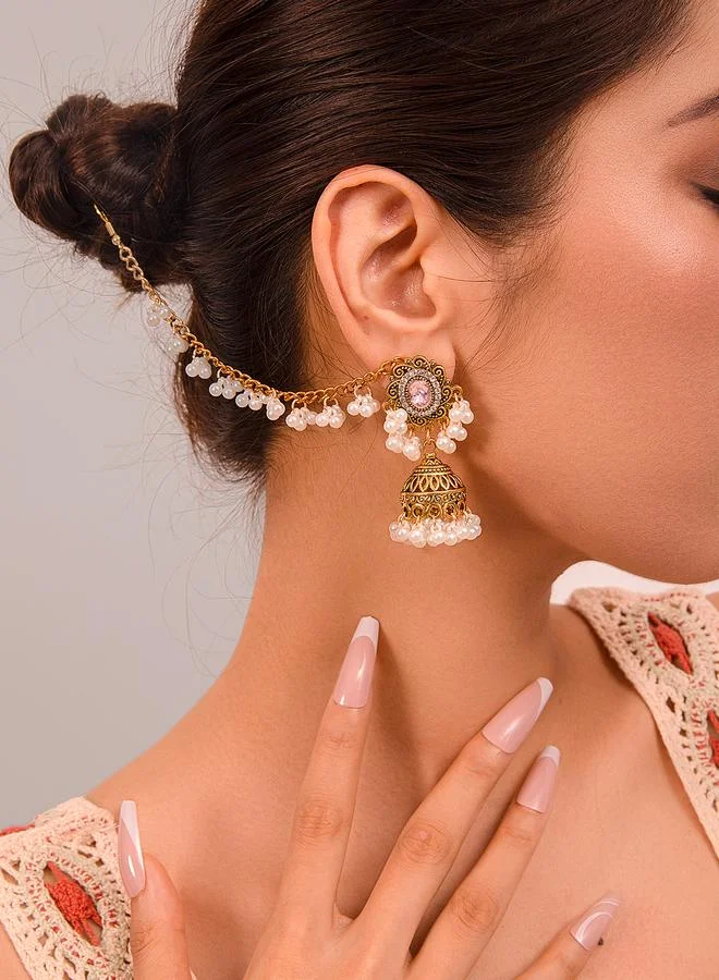 تايك تو Beaded Jhumka Dangle Earrings