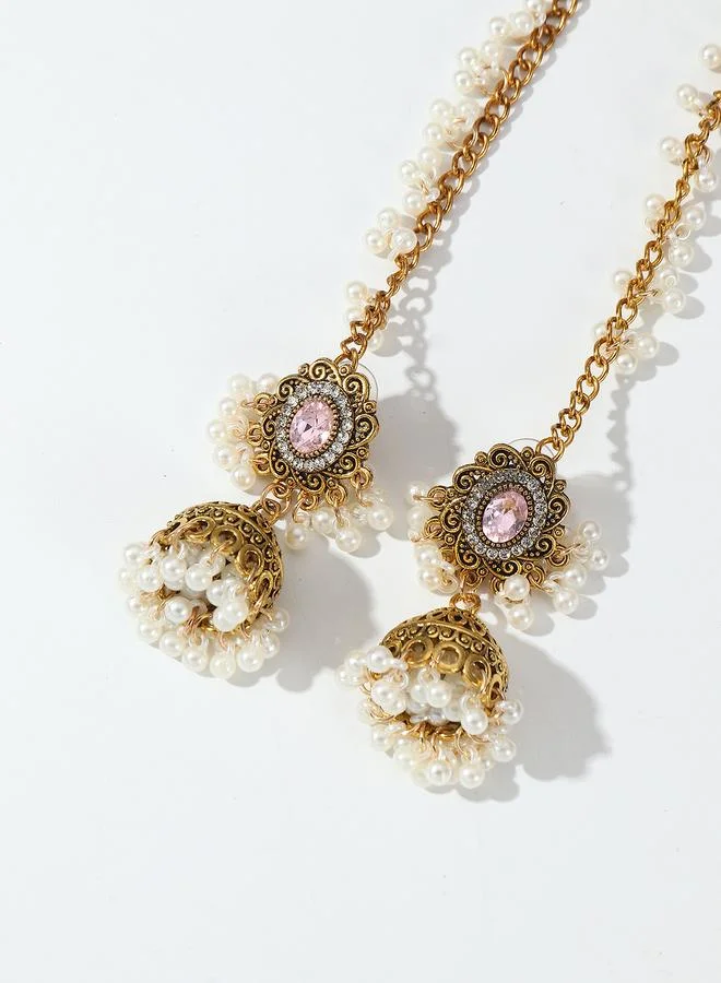 Take Two  Beaded Jhumka Dangle Earrings for Women | Best Price UAE