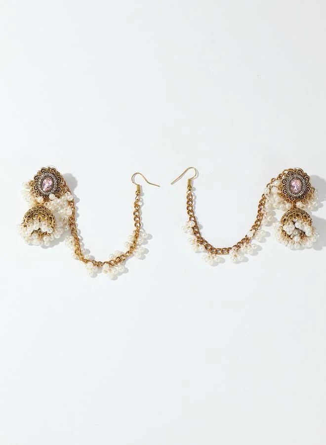 تايك تو Beaded Jhumka Dangle Earrings