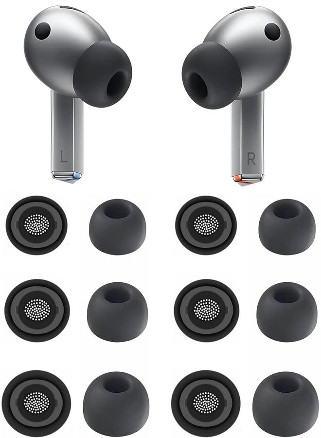 ALXCD Eartips Compatible with Galaxy Buds 3 Pro SM-R630N Earbuds, 6 Pairs S/M/L Sizes Silicone Ear Tips Earbuds Replacement Tips, Compatible with Galaxy Buds 3 Pro SM-R630 6 Pairs Gray sml - Image 1