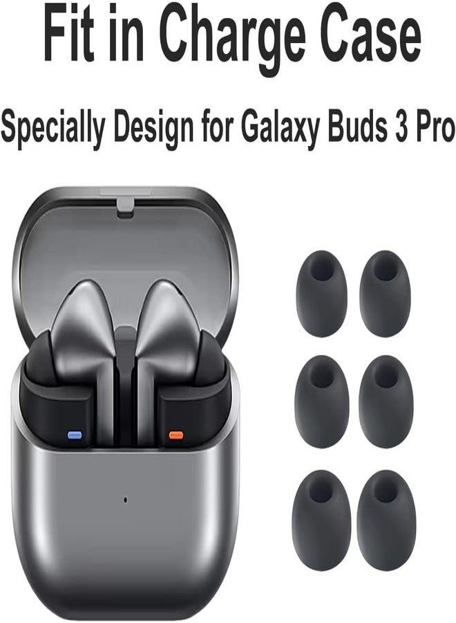 ALXCD Eartips Compatible with Galaxy Buds 3 Pro SM-R630N Earbuds, 6 Pairs S/M/L Sizes Silicone Ear Tips Earbuds Replacement Tips, Compatible with Galaxy Buds 3 Pro SM-R630 6 Pairs Gray sml - Image 4