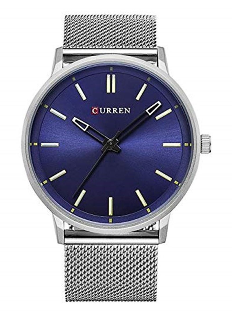 كارين ساعة رجالي شبكة حزام من الصلب ووتش كوارتز الطلب رقيقة جدا على مدار الساعة للرجال 8233 - Image 1