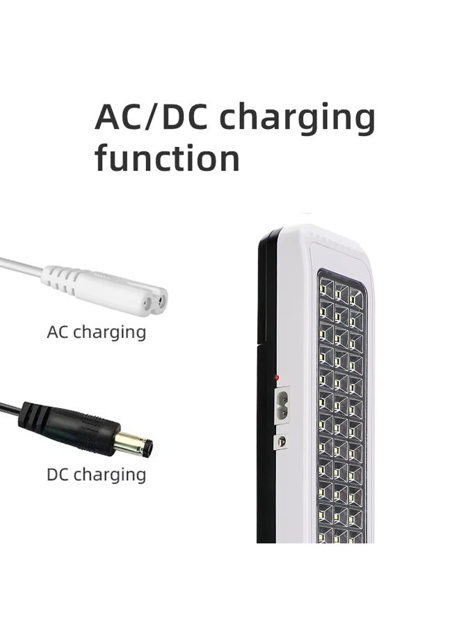 WEIDASI WD-883D LED Emergency Light 60 SMD High-Brightness Rechargeable Emergency Lamp with AC/DC Charging, Large Lead-Acid Battery, Wall Hook Mount, Retractable Handle, Long Backup for Home, Office, Shop, Camping, Outdoor Use - Image 2