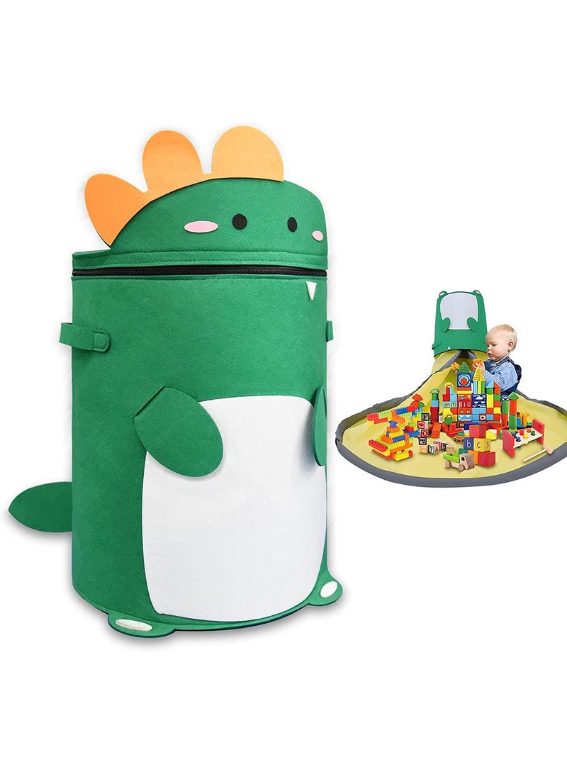 Y&D Felt Storage Bag Toy Game Mat 2-In-1 Drawstring Toy Storage Bag  - Image 1