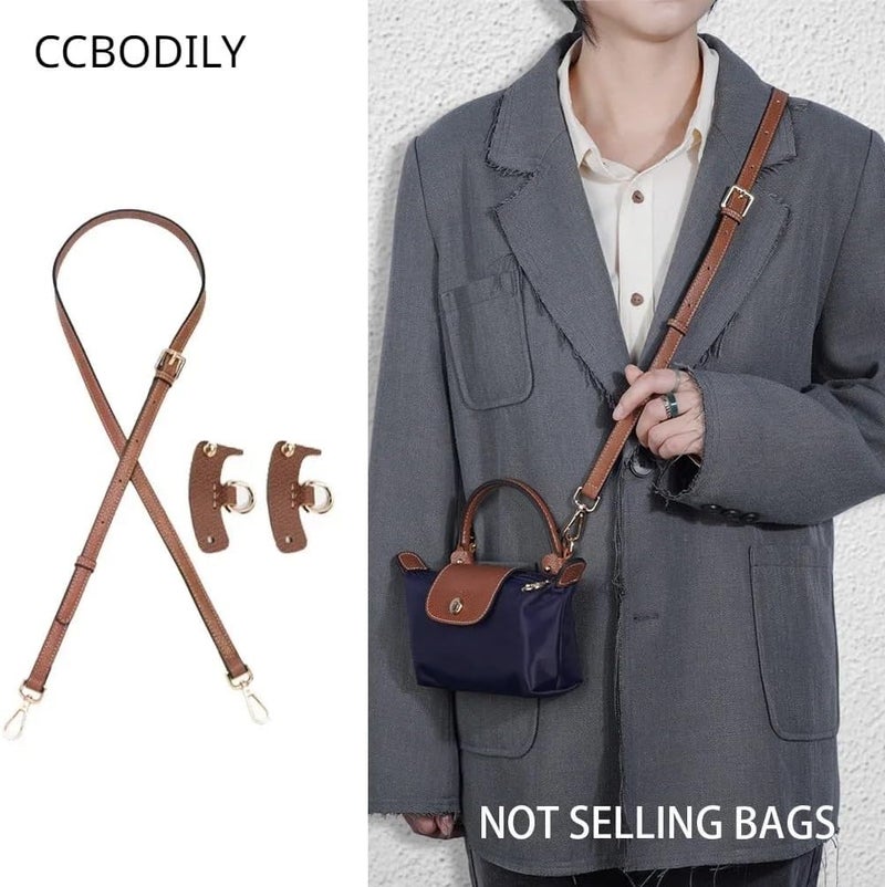 Shoulder Strap Adjustable Bag Strap for Long Mini Bag Free Punching Modification Transformation Accessories for Mini Bag Shoulder Strap Handbags Strap(Pink) - Image 3