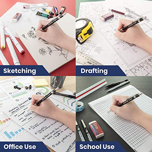 Pacific Arc 2mm Gravity Fed Lead Holder and Lead Sharpener, Red Drafting Pencil for Artist Drawing, Drafting, and Sketching - Image 4