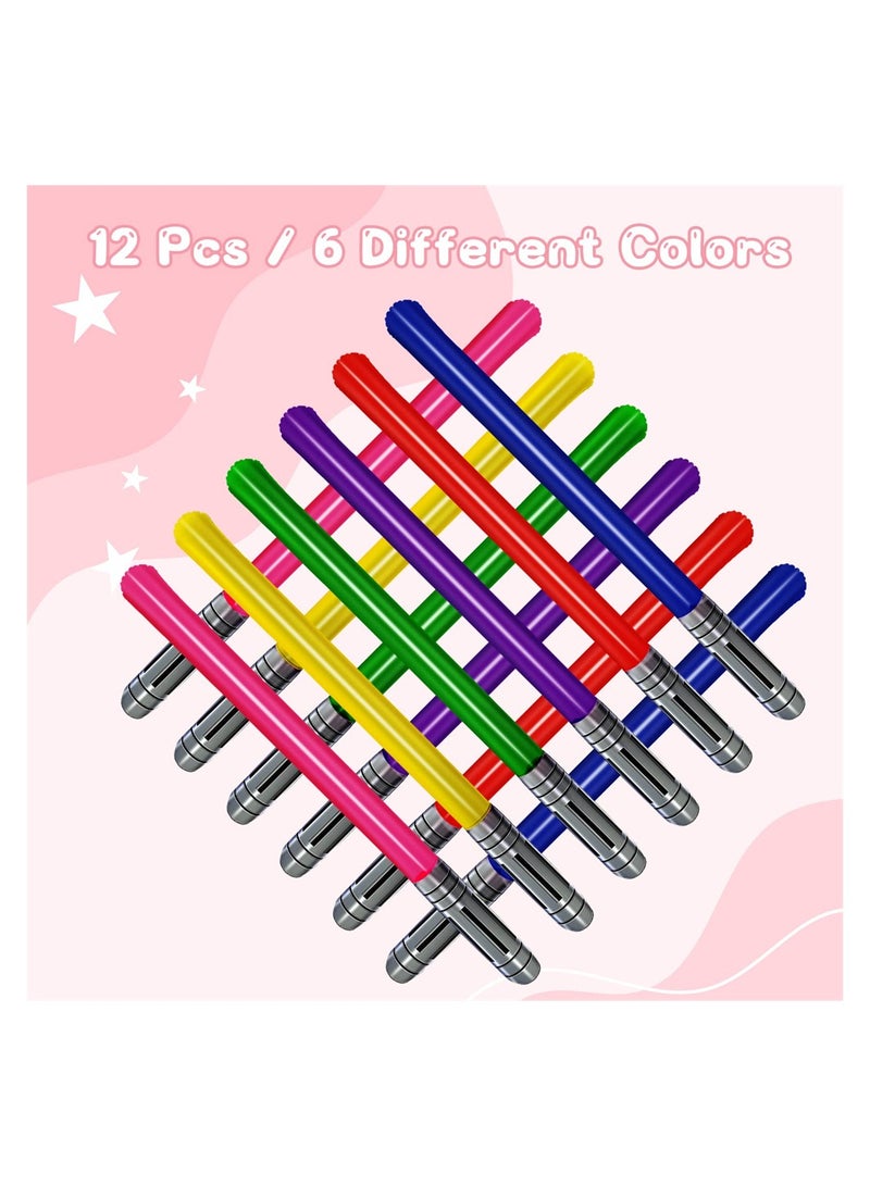 SYOSI 12 Pieces Inflatable Light Saber Sword Toys Set, Inflatable Lightsaber Toy Cosplay Party Favors, Inflatable Swords for Star Wars Themed Party, Cosplay Party - Image 2