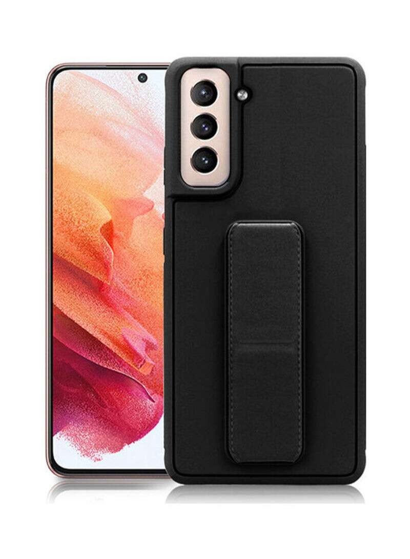 بورتوني غطاء حماية بمقبض حزام اليد لهاتف سامسونج جالاكسي S21 أسود - Image 1