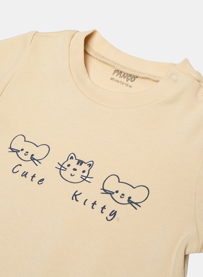 Panco Baby Boys CAT Short Sleeve Jumpsuit with Shorts - Image 3