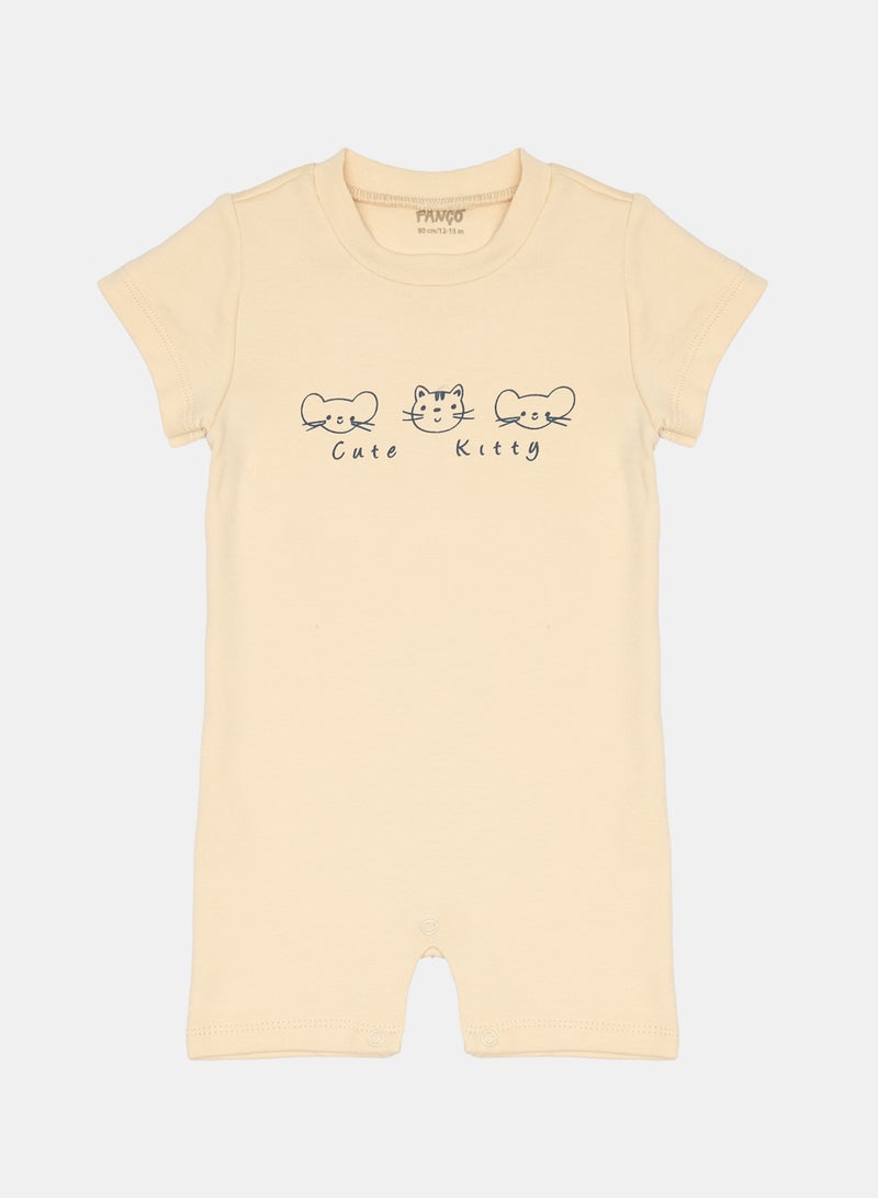 Panco Baby Boys CAT Short Sleeve Jumpsuit with Shorts - Image 1