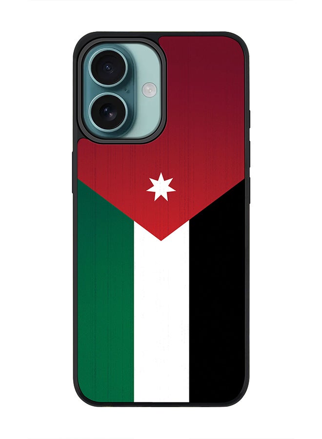 Stylizedd For iPhone 16 Case [Compatible with MagSafe] Slim Magnetic cover Phone Case iPhone 16 -Flag Of Jordan - Image 1