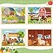 Duchong 4in1 Farm Wooden Puzzles for Kids Ages 46 24 PCS Wooden Jigsaw Puzzles for Toddlers Ages 35 Preschool Educational Puzzles Boards Toys Gifts for 3 4 5 6 Boys Girls - Image 4