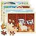 Duchong 4in1 Farm Wooden Puzzles for Kids Ages 46 24 PCS Wooden Jigsaw Puzzles for Toddlers Ages 35 Preschool Educational Puzzles Boards Toys Gifts for 3 4 5 6 Boys Girls - Image 2