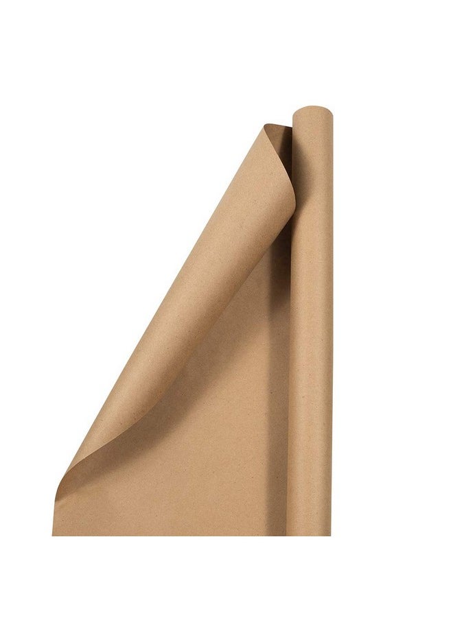 JAM Paper Gift Wrap - Kraft Wrapping Paper - 37.5 Sq Ft - Brown Kraft Paper - Roll Sold Individually  - Image 1