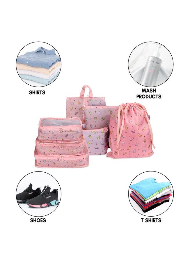 NFI essentials Set of 7 Cube Storage Organizer Bags Clothes Packing Storage Travel Organizer, Cosmetic, Underwear, shoes, Luggage Organizer - Image 2