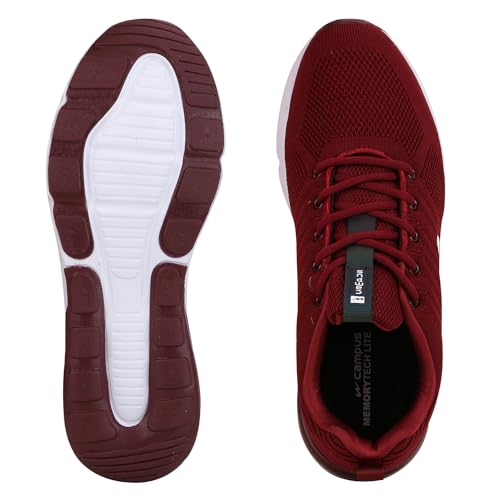 Campus Men Mike (N) Sports Shoes 5G-845_BRGNDY/WHT UK-9 - Image 5