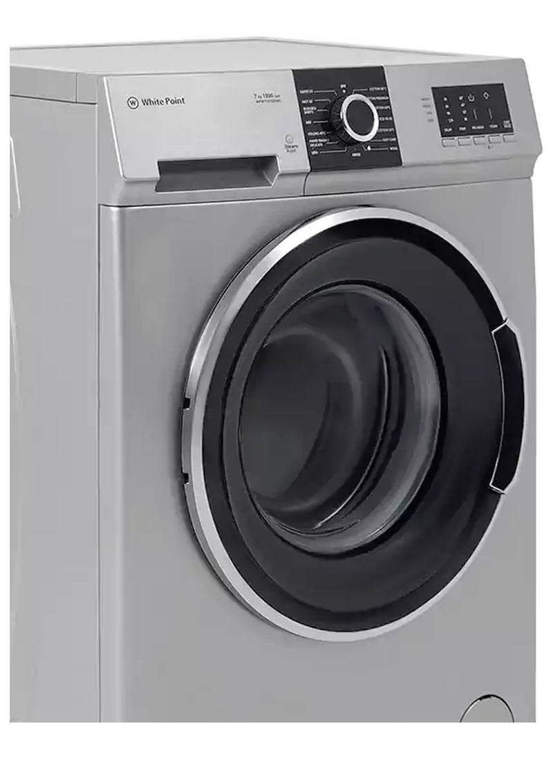 Washing Machine Multi Programs System With 7Kg Capacity, 1000 Rbm, Digital Screen And Steam -Silver WPW71015DSWS