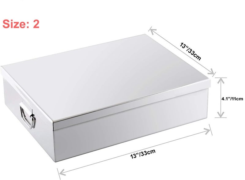 PAUL SONS Stainless Steel Commercial Masala PetiSpice BoxMasala DabbaSpice Box SizeL13 x B13 x D41 Medium 9 Compartment Silver - Image 3