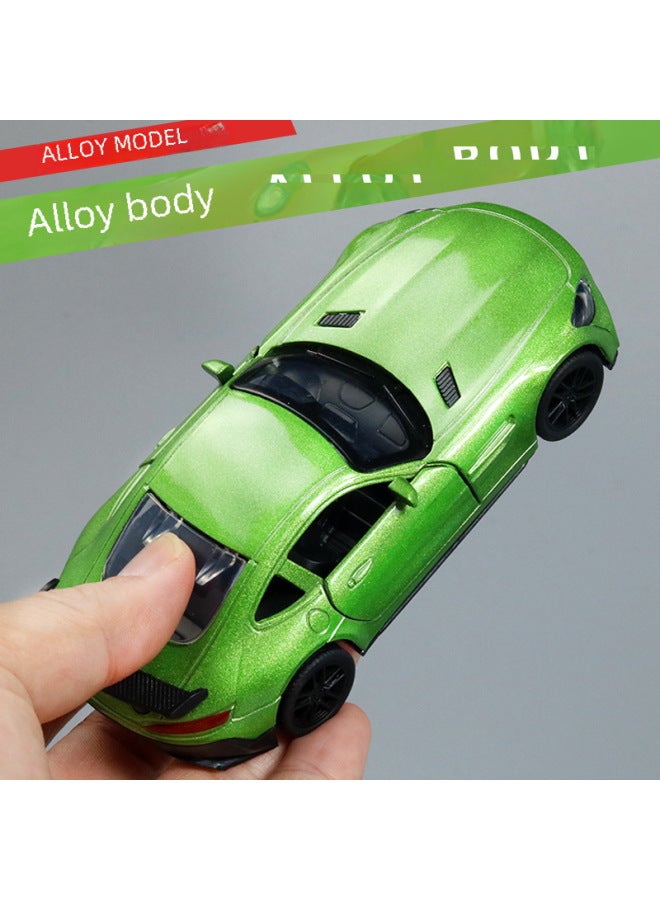 Bagged Simulation Alloy Car Model Sports Car Model Door Opening Back Force Boys And Children's Toys Car Ornaments Cross Border-Color:Pull Sky Blue - Image 4