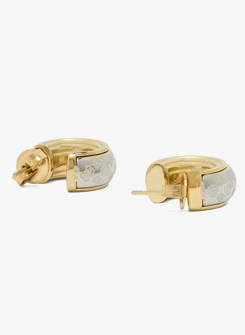 GUESS Logo 16Mm 4G Pattern Hoops - Image 3