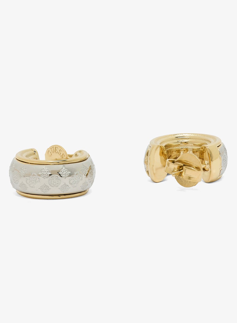GUESS Logo 16Mm 4G Pattern Hoops - Image 2