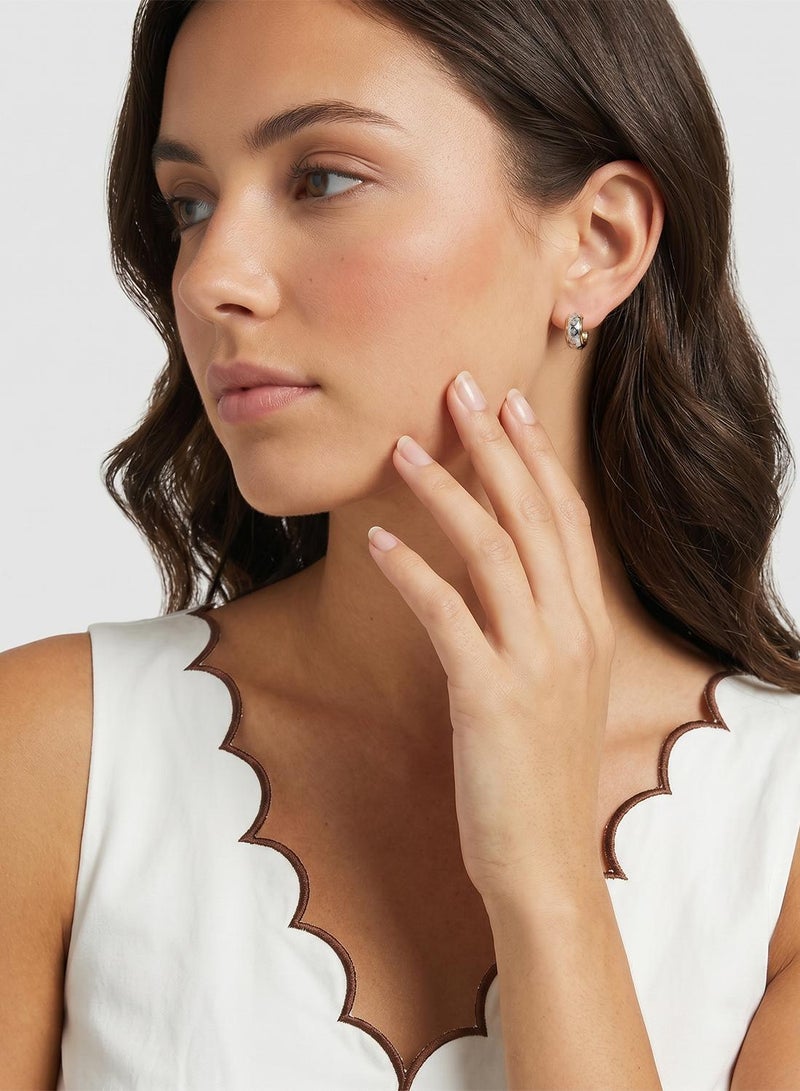 GUESS Logo 16Mm 4G Pattern Hoops - Image 5