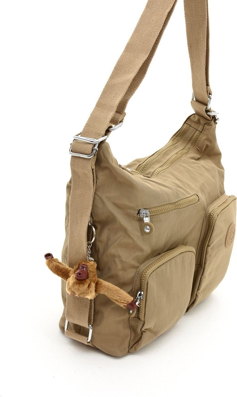 Sanmorris Women's Large Size Waterproof Parachute Fabric Cross Strap Shoulder and Backpack with Compartments - Image 3