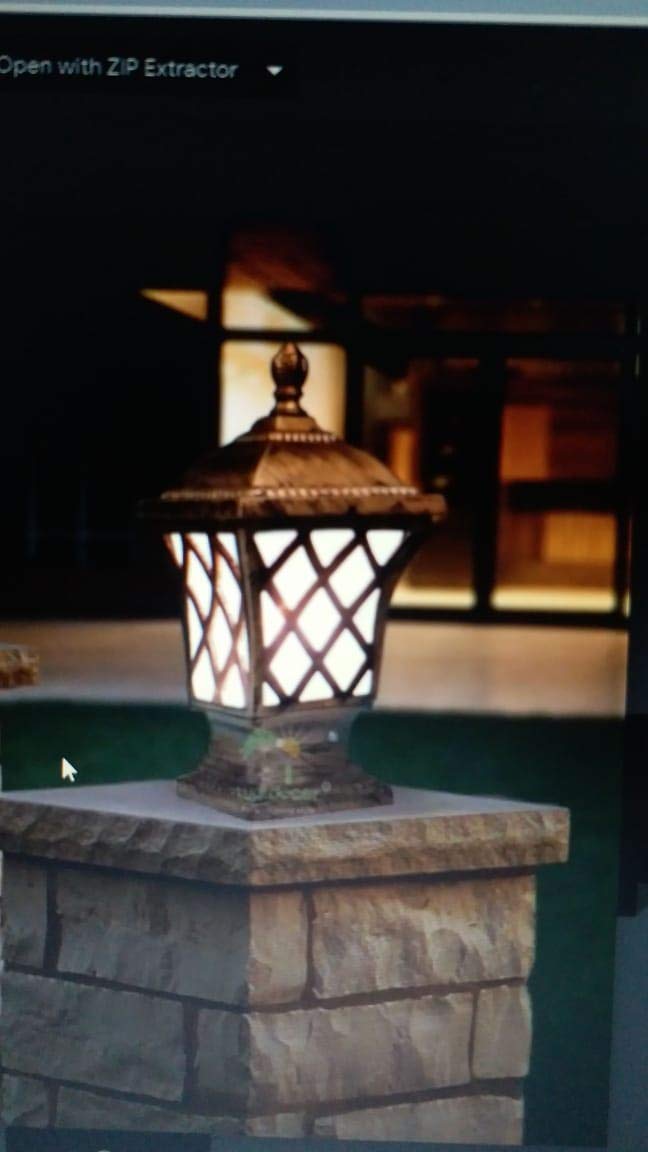 Weldecor Outdoor Gate Lights 2pc RustResistant Waterproof Fixtures for Home Garden Resort and Farmhouse Shahi Design with Lamp Post Lighting Bulb NOT Included - Image 3