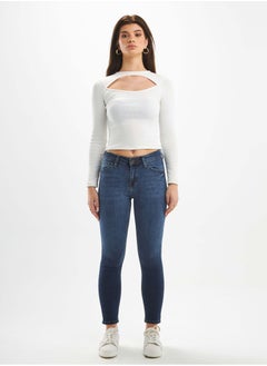 Medium-Waist Dark Wash Skinny Jeans. - pzsku/Z62791264900369776F30Z/45/_/1721178374/6c107056-aaff-4fb2-a095-4a84d8ebea3d