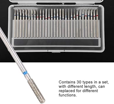 Nikou 30PcsSet Nail Bit Cuticle Dead Skin Clean Nail Drill Nail Files Manicure Tools for Grinding Polishing Peeling Drill - Image 3