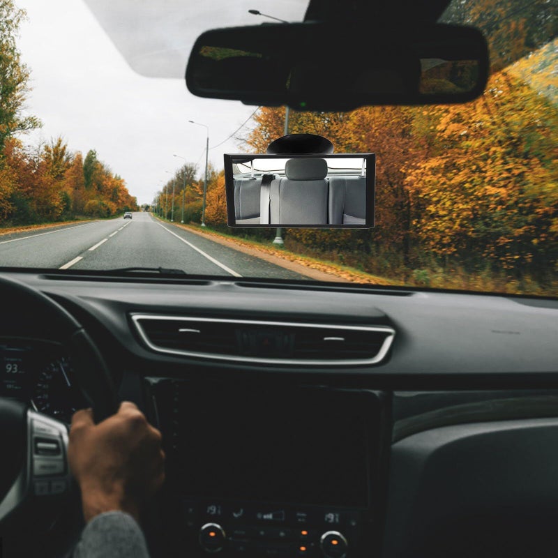 360 Rotating Suction Rearview Mirror For Backseat Safety Adjustable Car Mirror - Image 5
