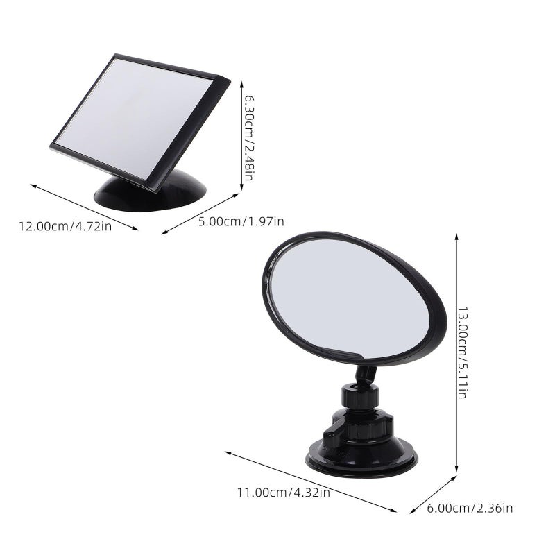 360 Rotating Suction Rearview Mirror For Backseat Safety Adjustable Car Mirror - Image 3