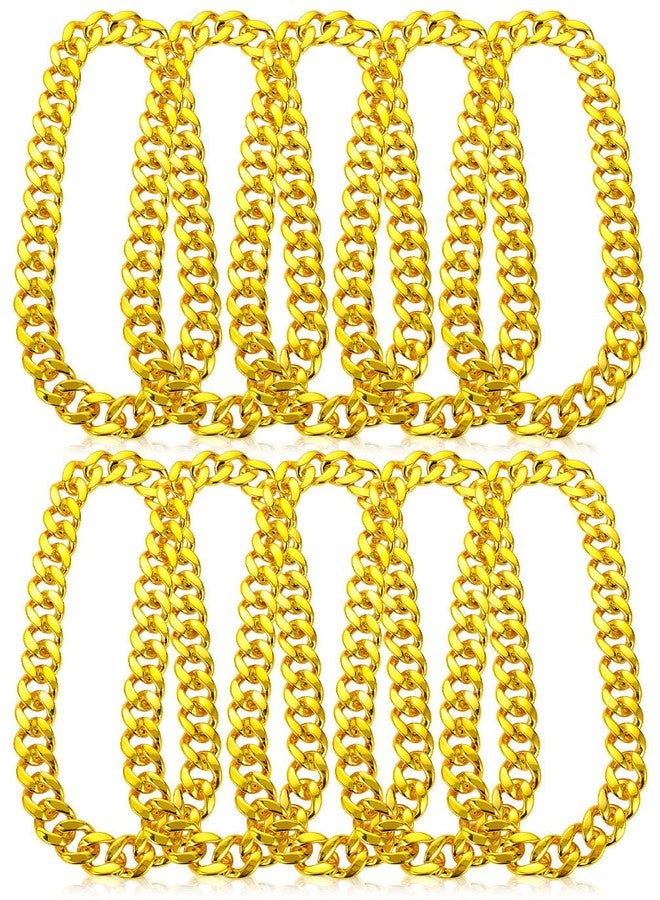 LSLYHTC 5Pcs Fake Gold Chains Hip Hop Chain Bulk, Plastic Costume Rapper Chain Fake Necklace for Men Women 80s 90s Jewelry Punk Style, 31 Inch - Image 1