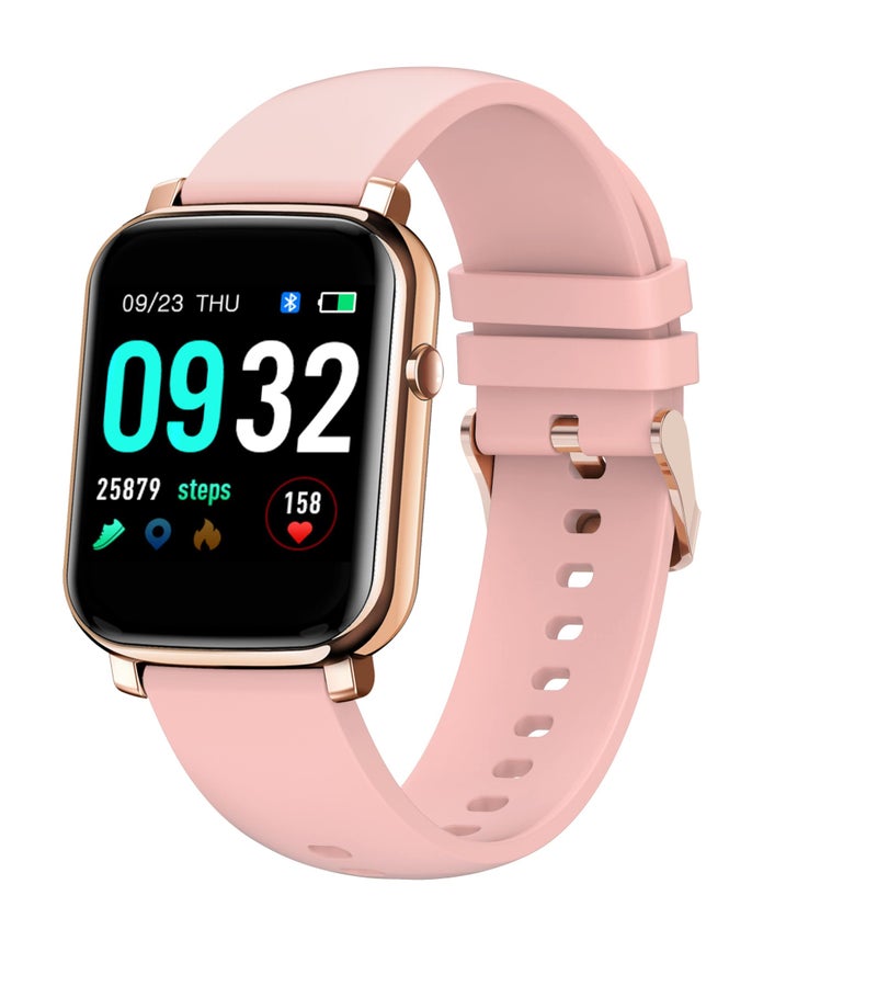 French Connection F1 (Color : Pink ) Touch screen Unisex Metal case Smartwatch with Heart rate & Blood pressure monitoring,upto 14 days active battery life and Silicone strap (F1-C) - Image 5