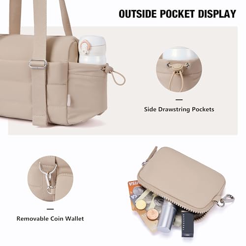 ROULENS Small Gym Bag for Women 2 Set Mini Gym Duffle Bag with Wet Compartment and Coin Wallet, Gym Tote Bag for Workout/Sport/Travel - Image 4