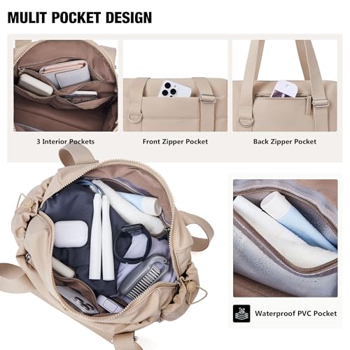 ROULENS Small Gym Bag for Women 2 Set Mini Gym Duffle Bag with Wet Compartment and Coin Wallet, Gym Tote Bag for Workout/Sport/Travel - Image 3