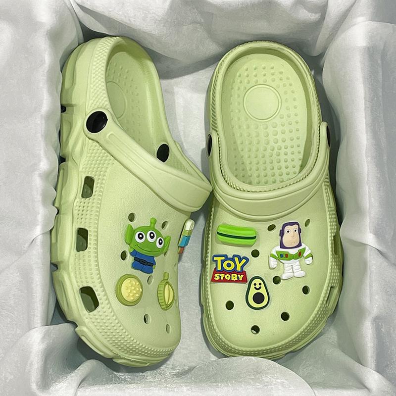 Internet Celebrity Hole Shoes For Women Summer Outdoor Cartoon Cute Home Home Indoor Non-Slip Garden Sandals Closed Toe Slippers For Women - Image 4