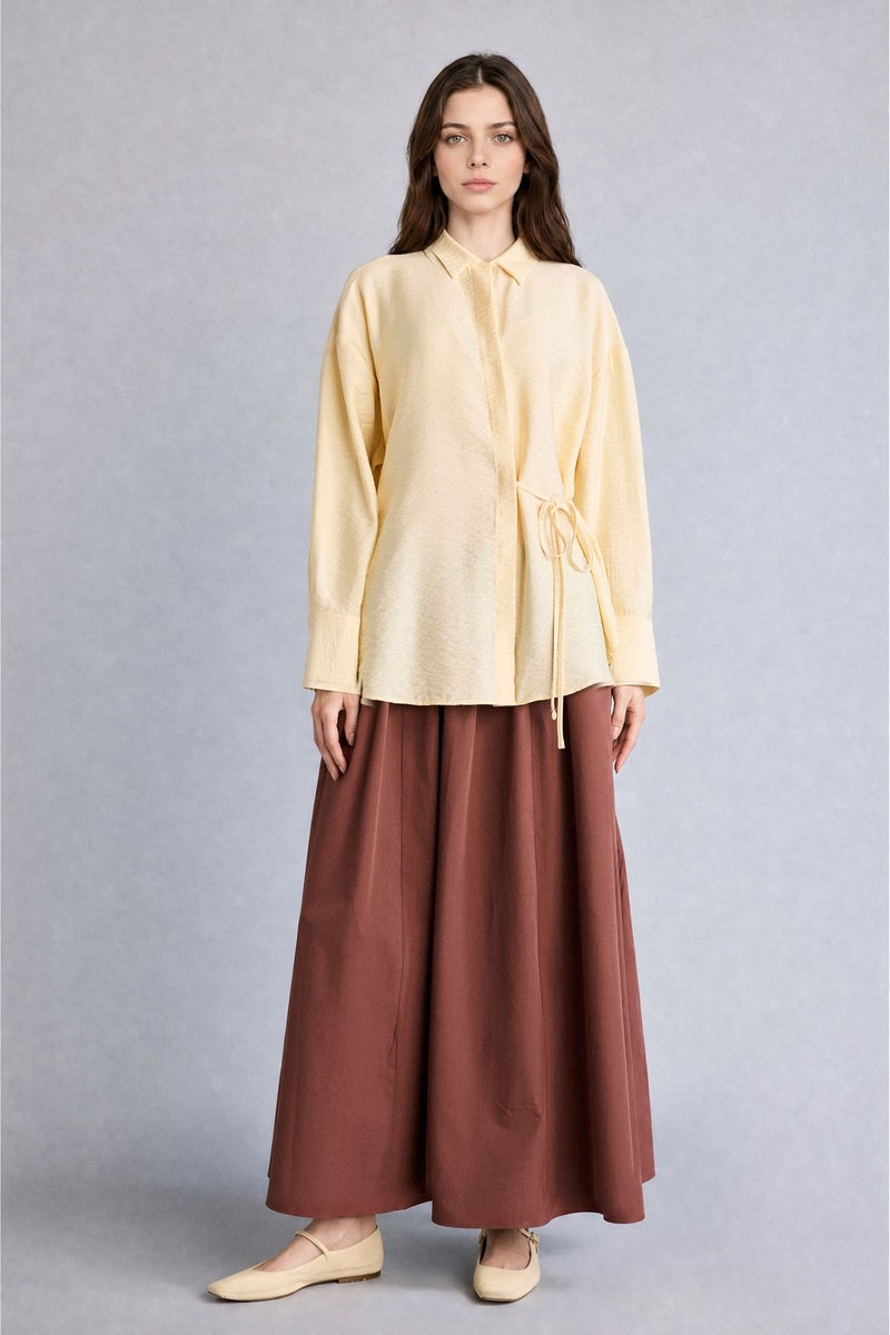 DeFacto Yellow Woman Regular Fit Long Sleeve Yellow Tunic Casual - Image 2