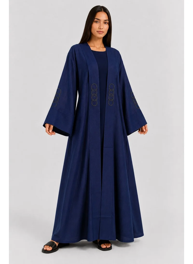 عباءات ريم Women's Embroidered Abaya with Matching Sheila