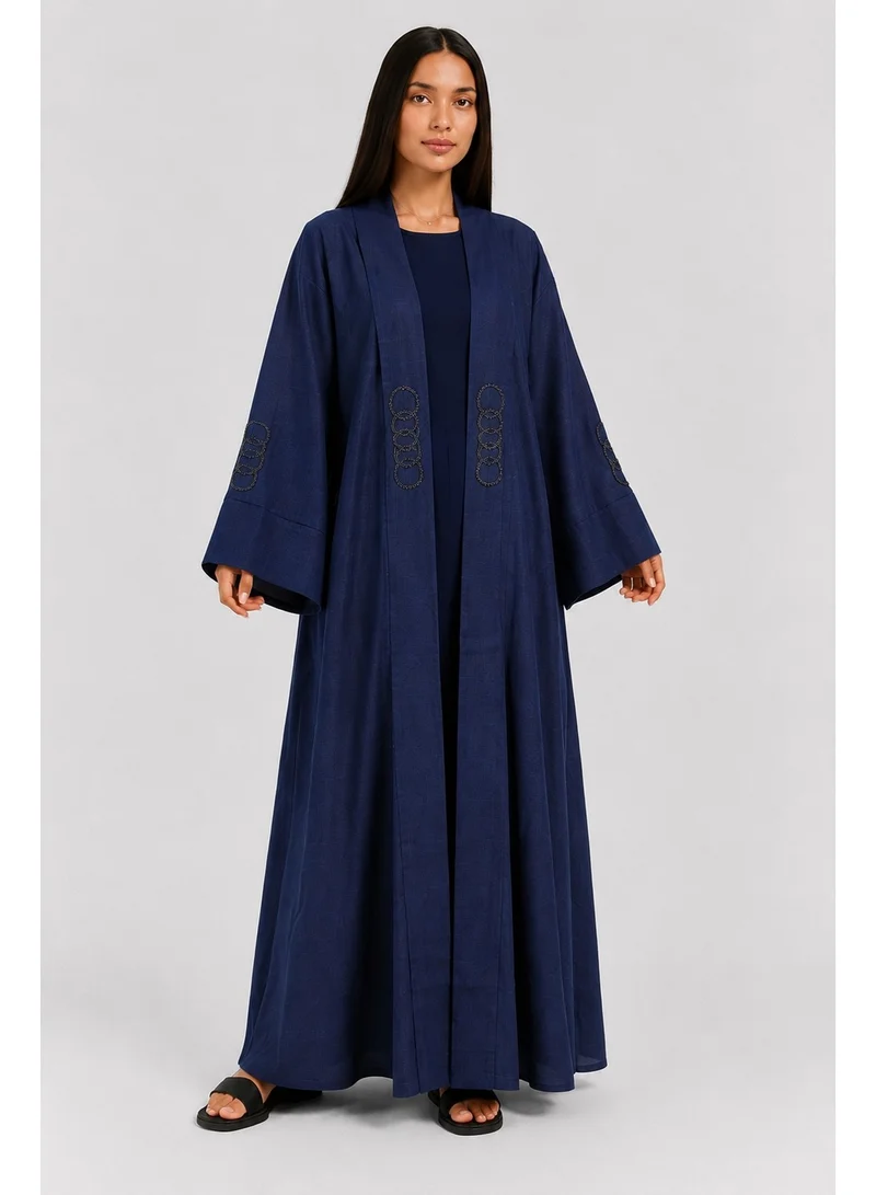 عباءات ريم Women's Embroidered Abaya with Matching Sheila