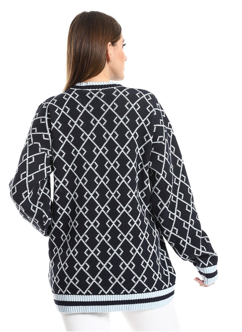 Caesar - Women Wool Pullover With Round Neck - Image 1