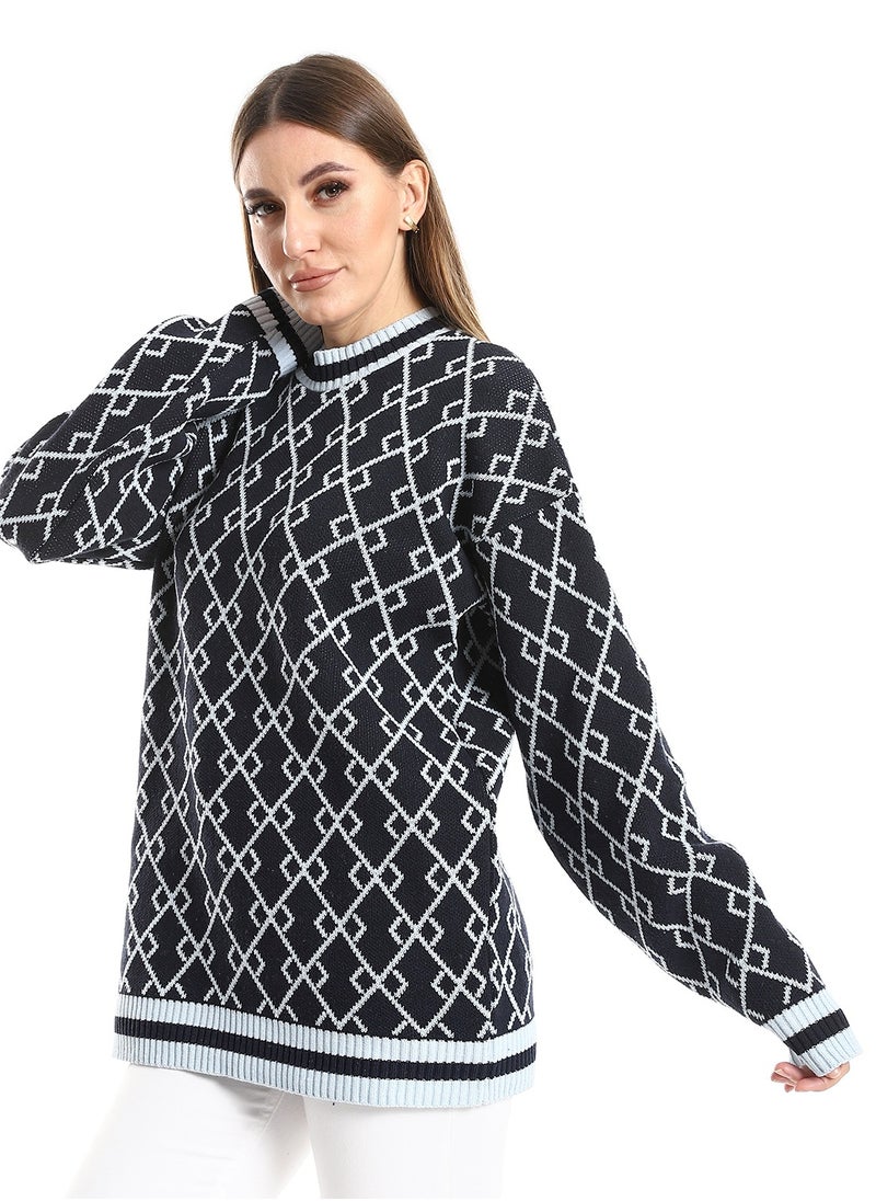 Caesar - Women Wool Pullover With Round Neck - Image 1