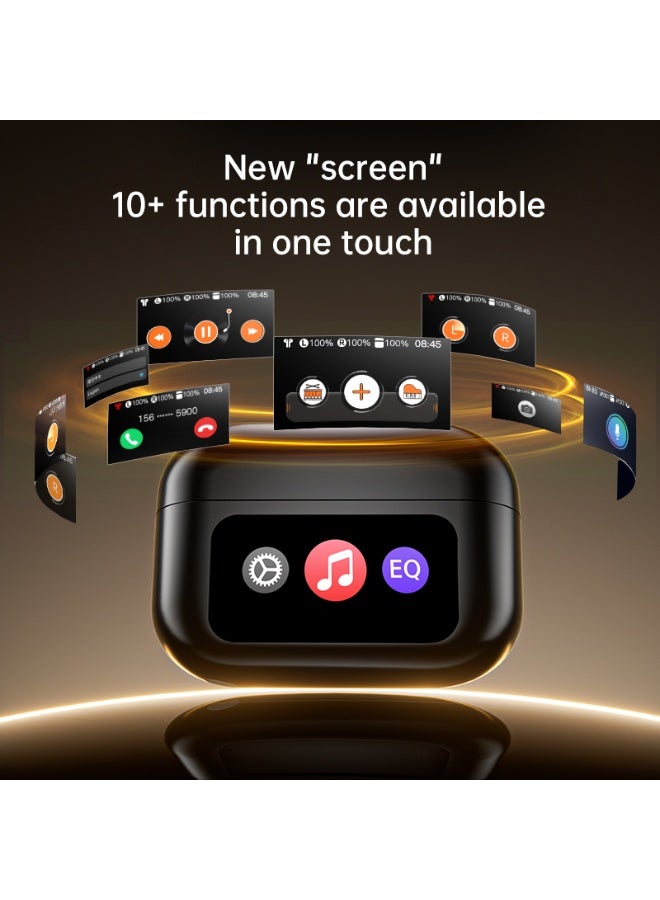 Latest 2025 Model Bluetooth Clip-On Earbuds with Color Screen, Stereo Sound & AI Translator (150 Languages), Hi-Fi Sport Earphones, Bluetooth 6.0 Technology，One-Touch Remote Photo Capture - Image 5