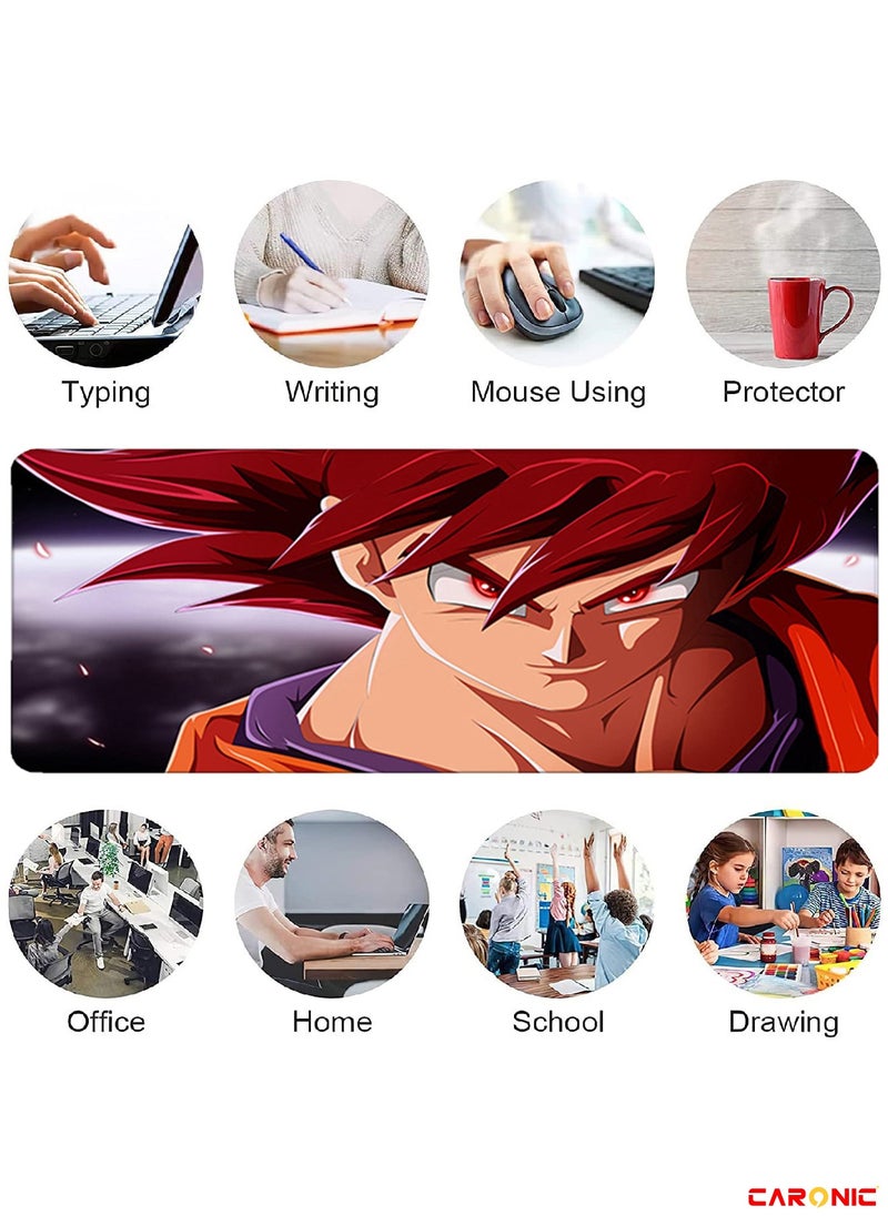 CARONIC - Large Gaming Mouse Pad with Superior Micro Weave Cloth Extended Desk Mousepad with Stitched Edges Non-Slip Base Water Resist Keyboard Pad For Gamer And Office Home  Carl_M1007 - Image 1