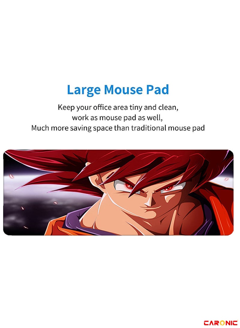 CARONIC - Large Gaming Mouse Pad with Superior Micro Weave Cloth Extended Desk Mousepad with Stitched Edges Non-Slip Base Water Resist Keyboard Pad For Gamer And Office Home  Carl_M1007 - Image 1