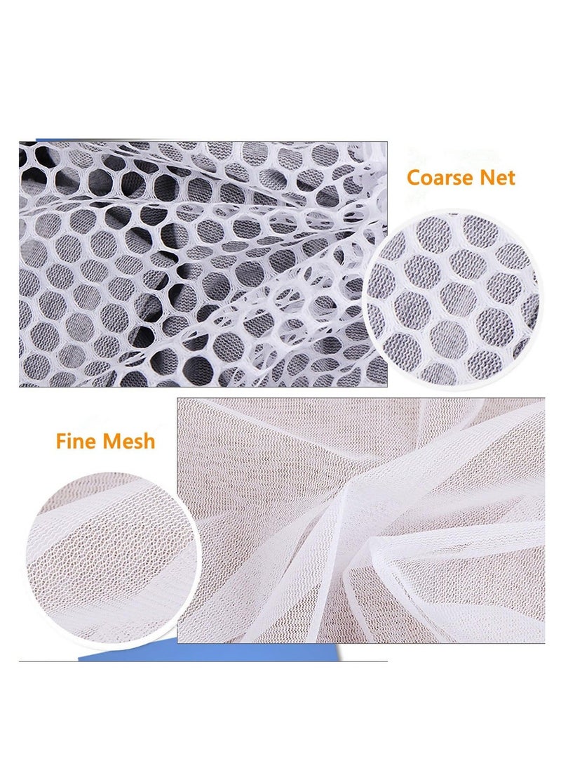 Y&D Mesh Laundry Bags Pack of 4 Durable Drawstring Washing for Delicates Garments Lingerie Socks Bras and Baby Clothes (Coarse & Fine Mesh)  - Image 3