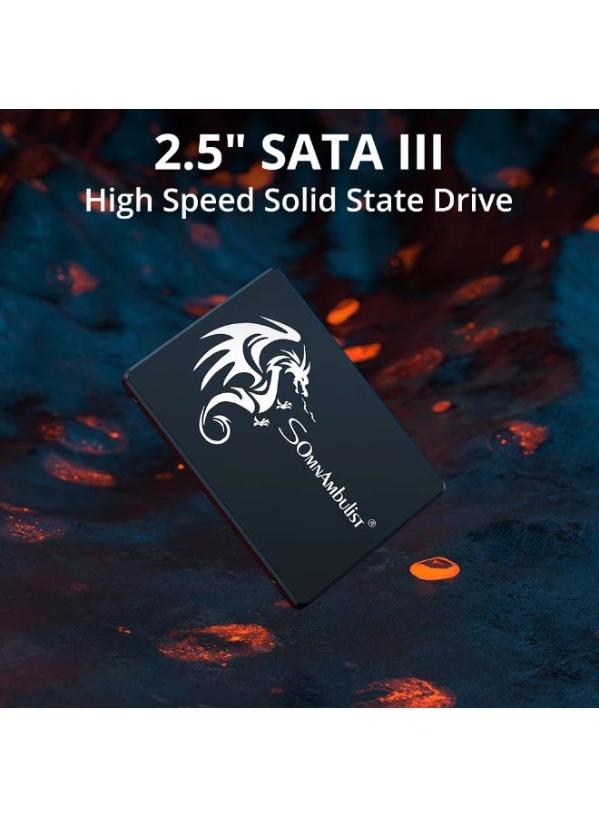 Somnambulist 512GB SSD Internal Sata3 Solid State Drive 2.5 for PC Laptop - Image 2